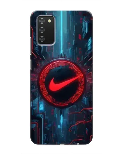 Чехол для Samsung Galaxy M02s с картинкой «Техногенный стиль Nike»