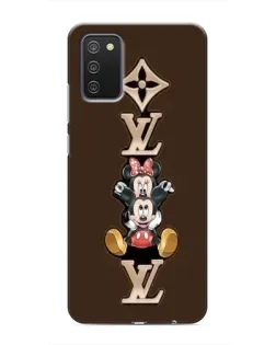 Чехол для Samsung Galaxy M02s с картинкой «LV и Микки Маус»