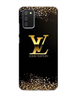 Чехол для Samsung Galaxy M02s с картинкой «LV — золотые искры»