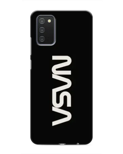 Чехол для Samsung Galaxy M02s с картинкой «NASA — вертикальный логотип»