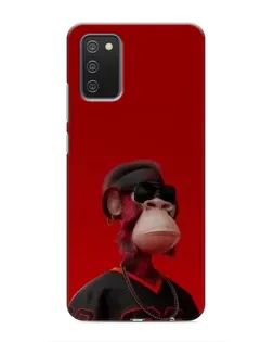 Чехол для Samsung Galaxy M02s с картинкой «Bored Ape в красном» Чехол для Samsung Galaxy M02s с картинкой «Bored Ape в красном»