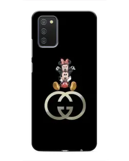 Чехол для Samsung Galaxy M02s с картинкой «Минни Маус на лого»