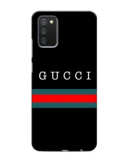 Чехол для Samsung Galaxy M02s с картинкой «Gucci — красный пояс»