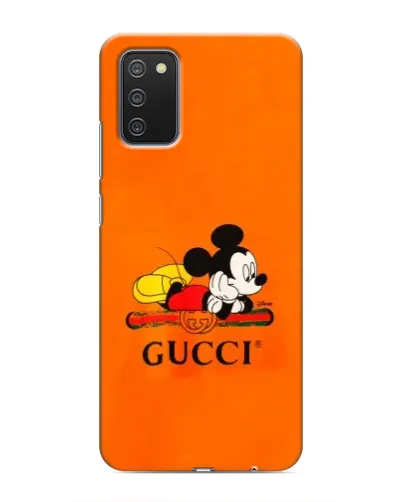Чехол для Samsung Galaxy M02s с картинкой «Микки Маус Gucci — оранж» Чехол для Samsung Galaxy M02s с картинкой «Микки Маус Gucci — оранж»