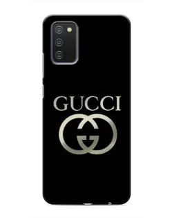 Чехол для Samsung Galaxy M02s с картинкой «Gucci — золото на черном»