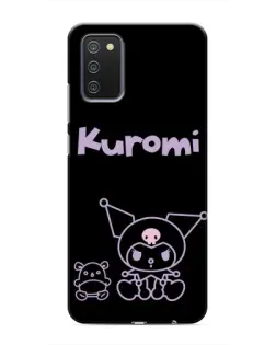 Чехол для Samsung Galaxy M02s с картинкой «Kuromi — черный минимализм»