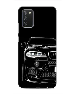 Чехол для Samsung Galaxy M02s с картинкой «Темный силуэт BMW»