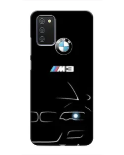 Чехол для Samsung Galaxy M02s с картинкой «Минималистичный принт BMW M3»