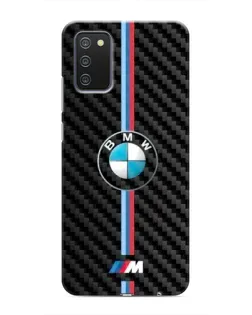 Чехол для Samsung Galaxy M02s с картинкой «Эмблема BMW и карбон»