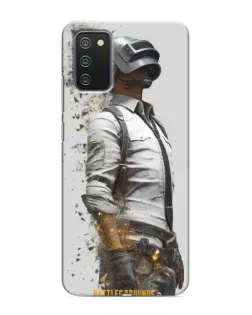 Чехол для Samsung Galaxy M02s с картинкой «PUBG — боец в пыли»