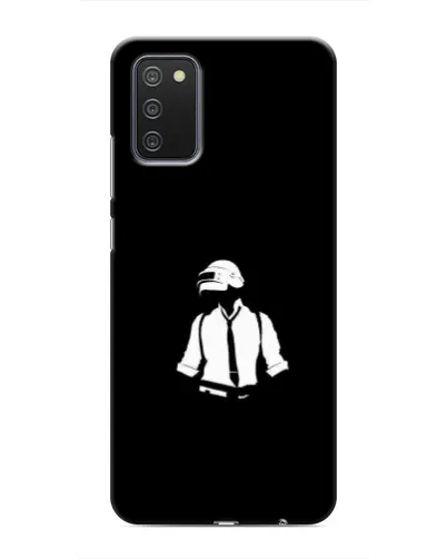 Чехол для Samsung Galaxy M02s с картинкой «PUBG — белый шлем»