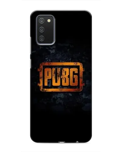 Чехол для Samsung Galaxy M02s с картинкой «PUBG — золотой логотип»
