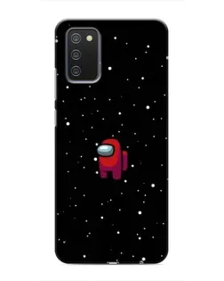 Чехол для Samsung Galaxy M02s с картинкой «Красный Among Us»