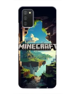 Чехол для Samsung Galaxy M02s с картинкой «Пещера Майнкрафт»