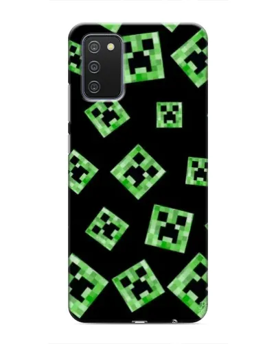 Чехол для Samsung Galaxy M02s с картинкой «Паттерн с криперами» Чехол для Samsung Galaxy M02s с картинкой «Паттерн с криперами»
