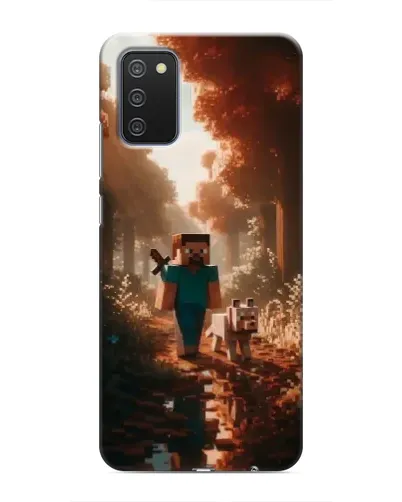 Чехол для Samsung Galaxy M02s с картинкой «Стив в лесу» Чехол для Samsung Galaxy M02s с картинкой «Стив в лесу»