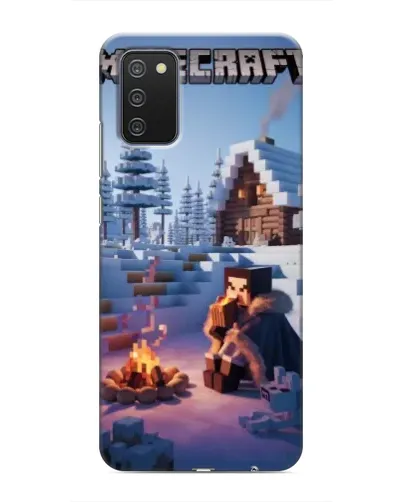 Чехол для Samsung Galaxy M02s с картинкой «Зимний Minecraft» Чехол для Samsung Galaxy M02s с картинкой «Зимний Minecraft»
