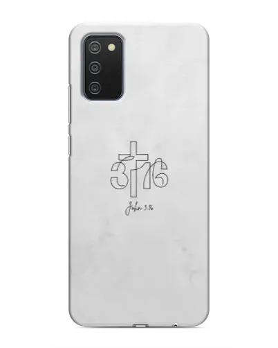Чехол для Samsung Galaxy M02s с картинкой «Иоанна 3:16 Крест»