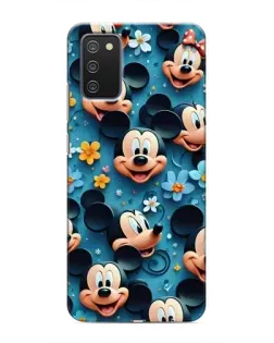 Чехол для Samsung Galaxy M02s с картинкой «Паттерн Микки и Минни»