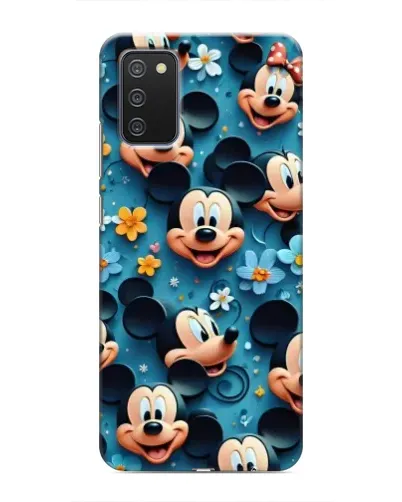 Чехол для Samsung Galaxy M02s с картинкой «Паттерн Микки и Минни»