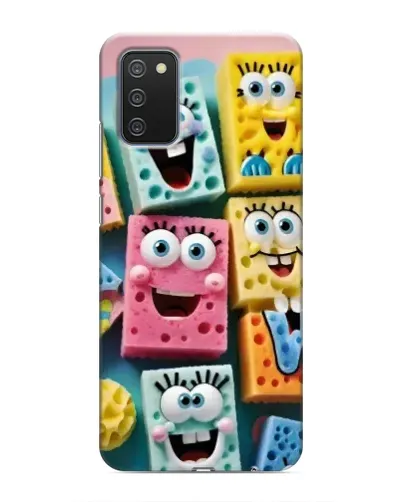 Чехол для Samsung Galaxy M02s с картинкой «Цветные губки»