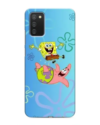 Чехол для Samsung Galaxy M02s с картинкой «Спанч Боб и Патрик»