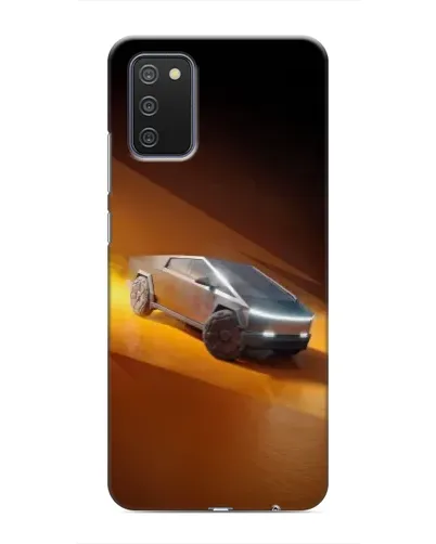 Чехол для Samsung Galaxy M02s с картинкой «Cybertruck в пустыне»