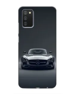 Чехол для Samsung Galaxy M02s с картинкой «Mercedes на черном»
