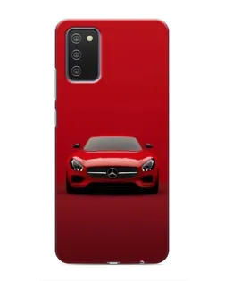 Чехол для Samsung Galaxy M02s с картинкой «Красный Mercedes AMG»