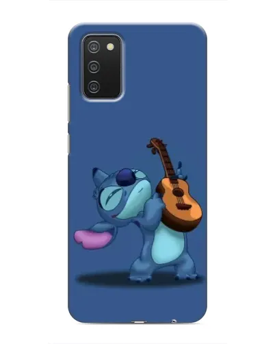 Чехол для Samsung Galaxy M02s с картинкой «Стич с укулеле»