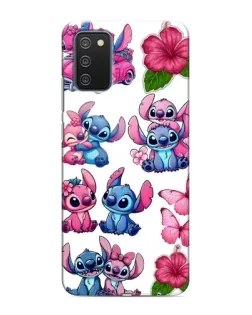 Чехол для Samsung Galaxy M02s с картинкой «Стикеры Stitch и Angel»