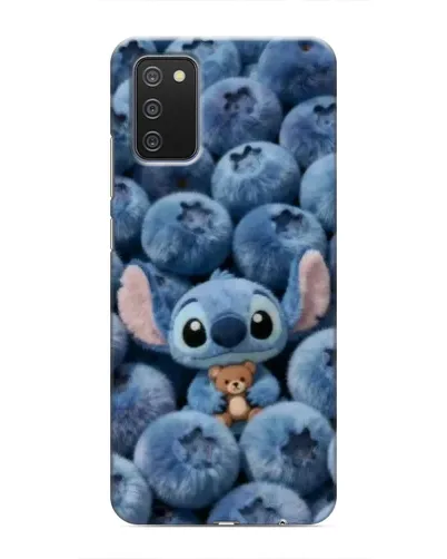 Чехол для Samsung Galaxy M02s с картинкой «Стич и голубика»