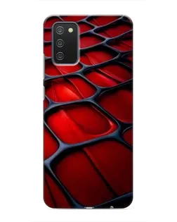 Чехол для Samsung Galaxy M02s с картинкой «Красная глянцевая сетка»