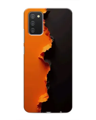 Чехол для Samsung Galaxy M02s с картинкой «Оранжевый разлом»