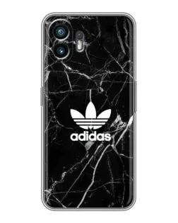 Чехол для Samsung Galaxy M07 с картинкой «Белый мрамор Adidas»