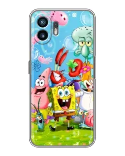 Чехол для Samsung Galaxy M07 с картинкой «Губка Боб и друзья»