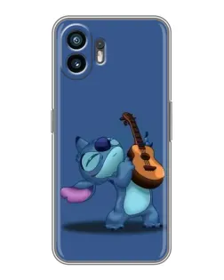 Чехол для Samsung Galaxy M07 с картинкой «Стич с укулеле»