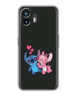 Чехол для Samsung Galaxy M07 с картинкой «Анжел целует Стича»
