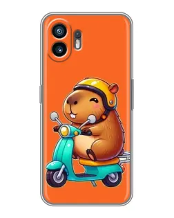 Чехол для Samsung Galaxy M07 с картинкой «Капибара на скутере»