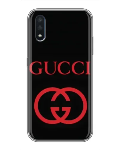 Чохол для Samsung Galaxy M10 (M105) з картинкою «Gucci — червоний логотип»
