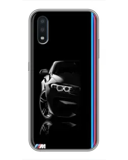 Чехол для Samsung Galaxy M10 (M105) с картинкой «Силуэт BMW в темноте»