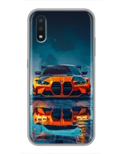 Чехол для Samsung Galaxy M10 (M105) с картинкой «BMW — золотая эмблема»