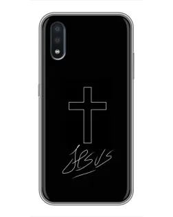 Чехол для Samsung Galaxy M10 (M105) с картинкой «Графический крест Jesus»
