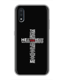 Чехол для Samsung Galaxy M10 (M105) с картинкой «Текстовый крест»