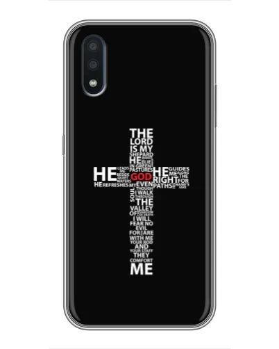 Чехол для Samsung Galaxy M10 (M105) с картинкой «Текстовый крест» Чехол для Samsung Galaxy M10 (M105) с картинкой «Текстовый крест»