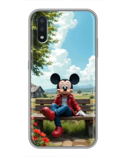 Чехол для Samsung Galaxy M10 (M105) с картинкой «Микки на скамейке»
