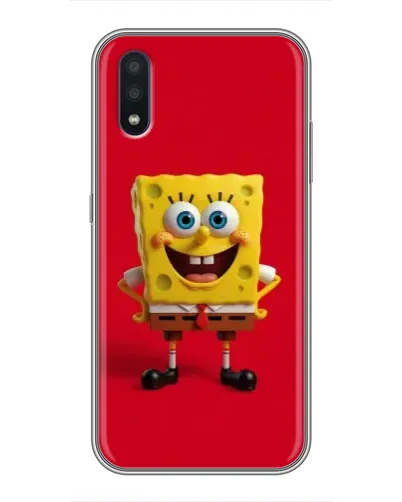 Чехол для Samsung Galaxy M10 (M105) с картинкой «Спанч Боб на красном»