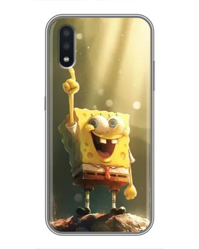 Чехол для Samsung Galaxy M10 (M105) с картинкой «Сияющий Спанч Боб»