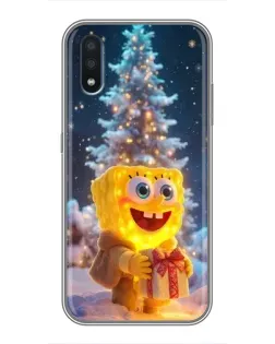 Чехол для Samsung Galaxy M10 (M105) с картинкой «Рождественский Спанч Боб»