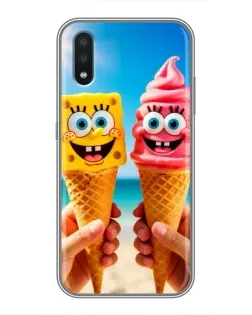 Чехол для Samsung Galaxy M10 (M105) с картинкой «Спанч Боб мороженое»